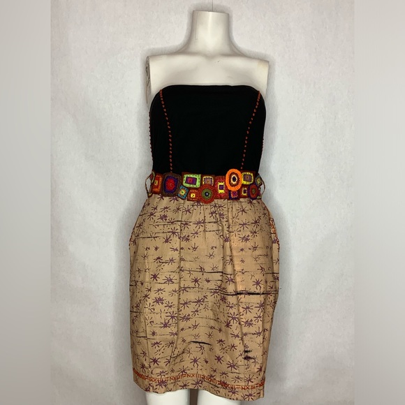 Anthropologie Gisele Barbosa Sleeveless Mini Dress with‎ Belt - Picture 1 of 3